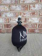 Used Ninja Lite 50/4500 Paintball Tank w/ ProV2 Regulator, Silver Thread Protector, and Ninja Tank Cover