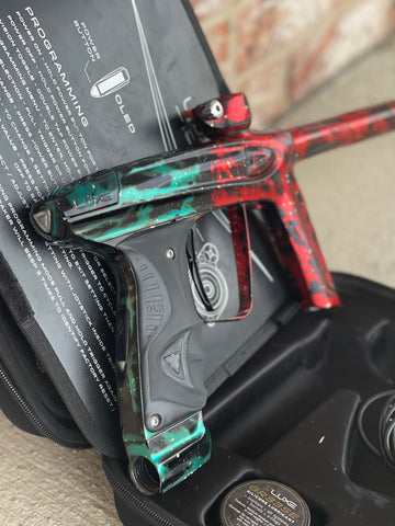 Used DLX Luxe Ice Paintball Gun - Red/Green Galaxy (1 of 15)