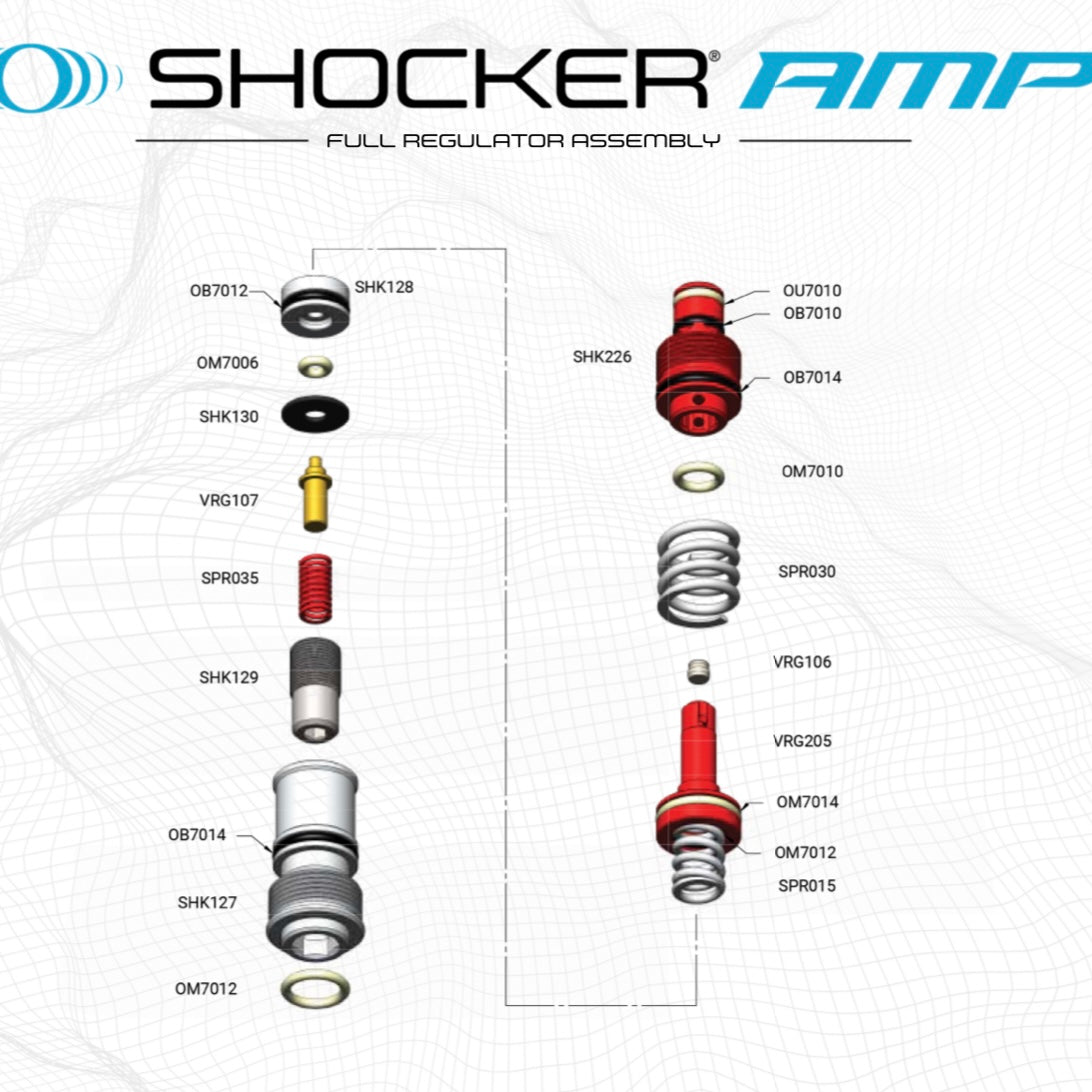SP Shocker Amp Full Regulator Assembly Parts List - Pick the Part You Need!