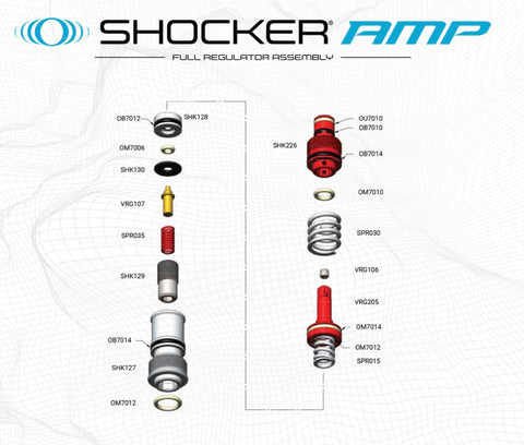 SP Shocker Amp Full Regulator Assembly Parts List - Pick the Part You Need!