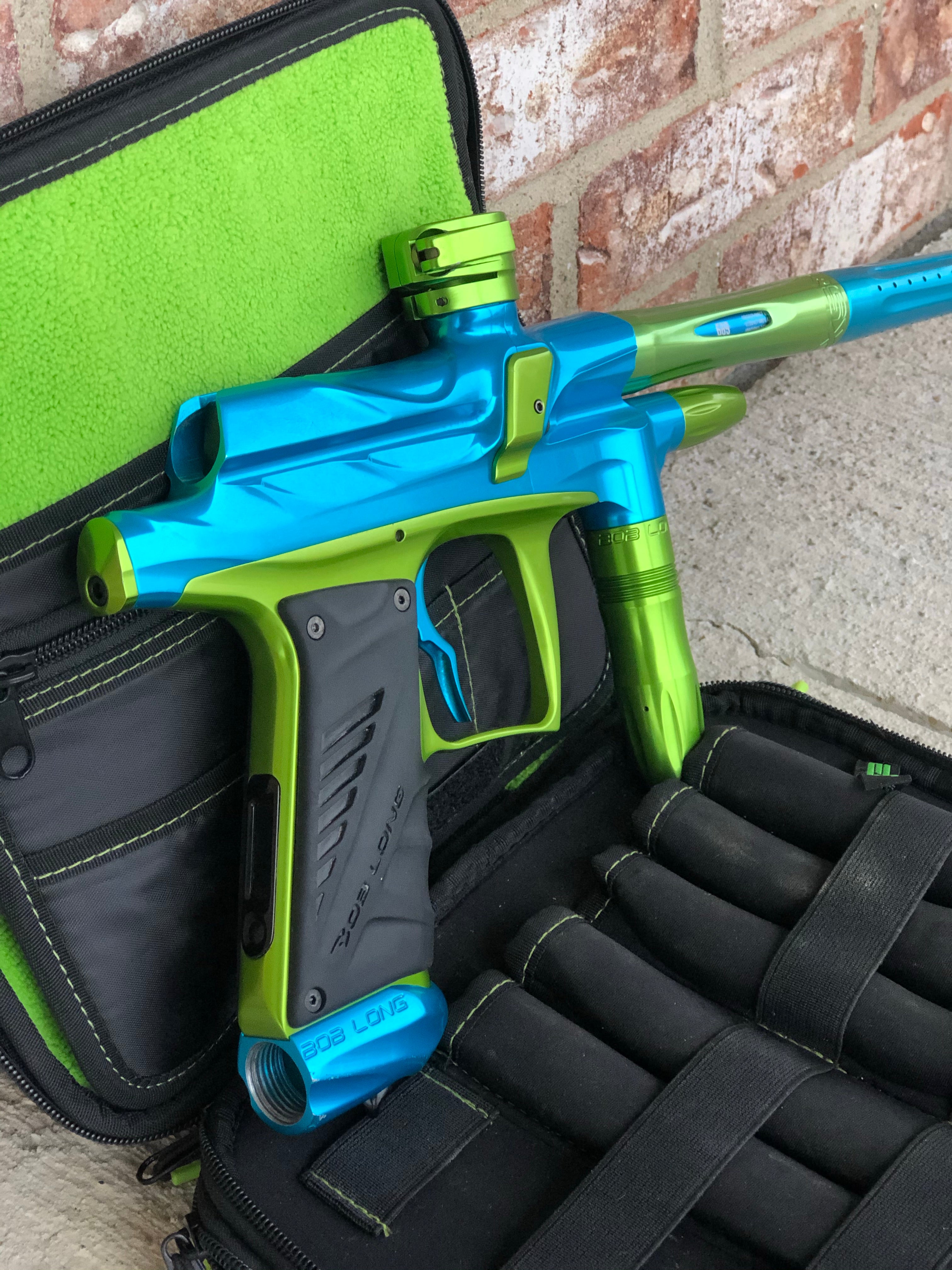 Used Bob Long Stratus Cut G6R Paintball Gun - Teal / Green