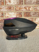 Used Virtue Spire IV 280 Paintball Loader - Black w/ Purple EVO Speed feed