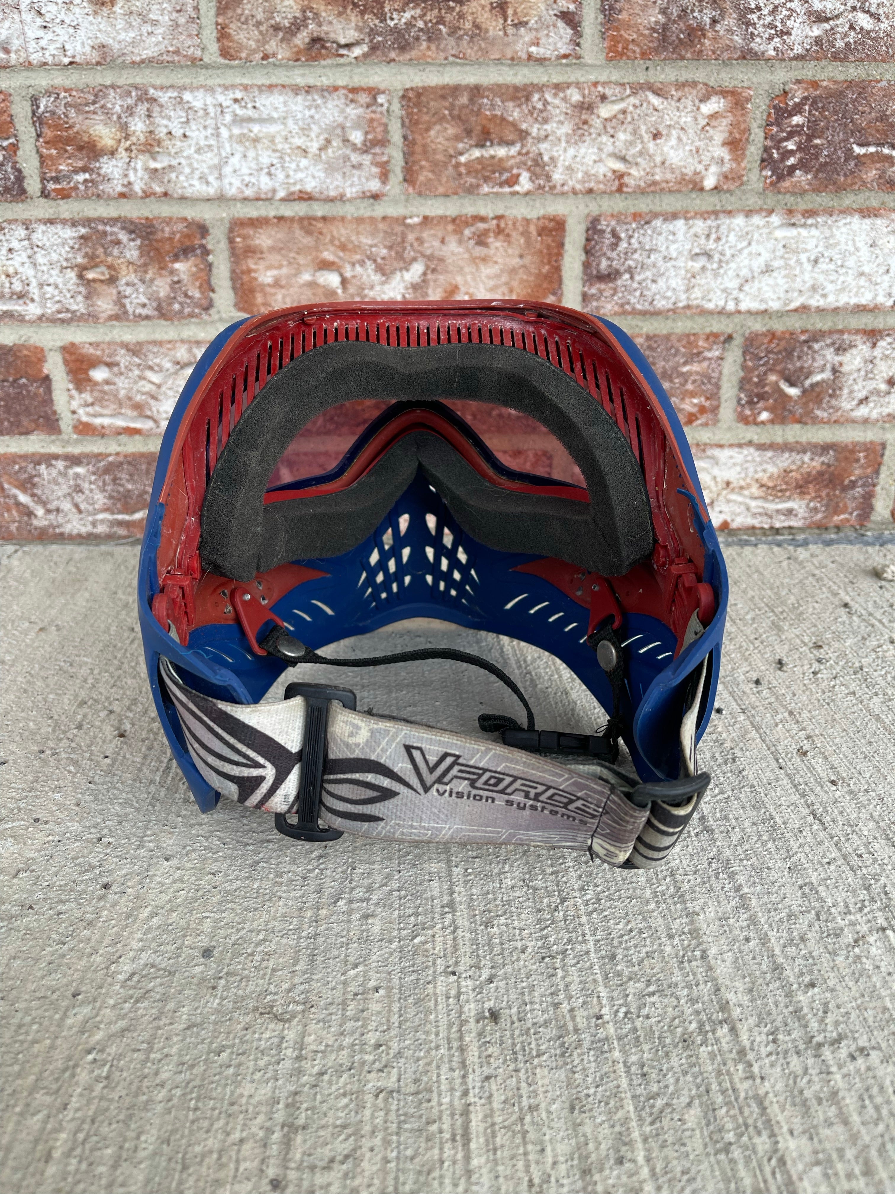 Used V-Force Grill Paintball Mask - Blue / Red