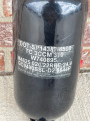Used Ninja Sl2 90/4500 Paintball Tank w/ ProV2 - Black w/ Red