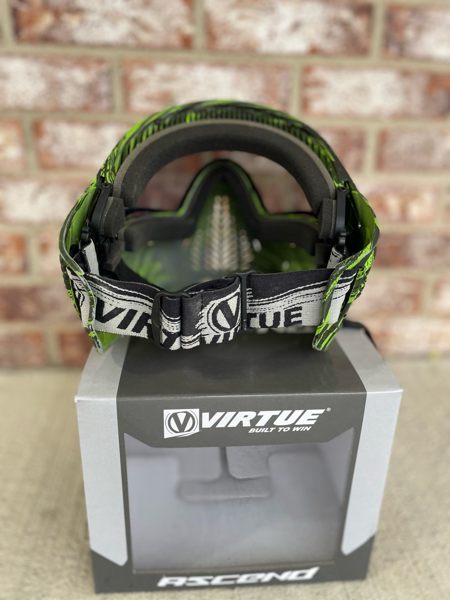 Used Virtue Vio Ascend Paintball Mask - Graphic Lime