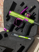 Used Infamous / Planet Eclipse CS2 Paintball Gun - Dust Green / Dust Purple w/ Infamous Deuce Trigger