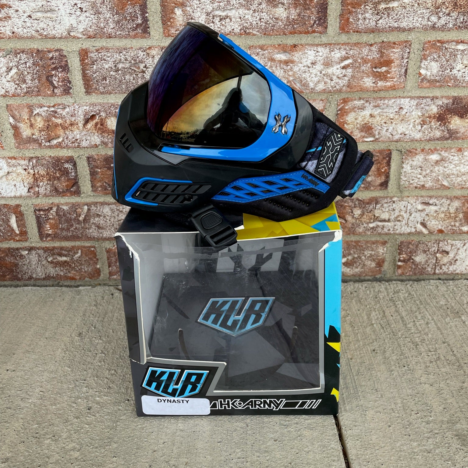 Used HK Army KLR Paintball Mask - Dynasty (Black with Blue Accents)