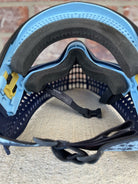 Used JT Proflex X Paintball Mask - Black / 2 Tone Blue Skirt