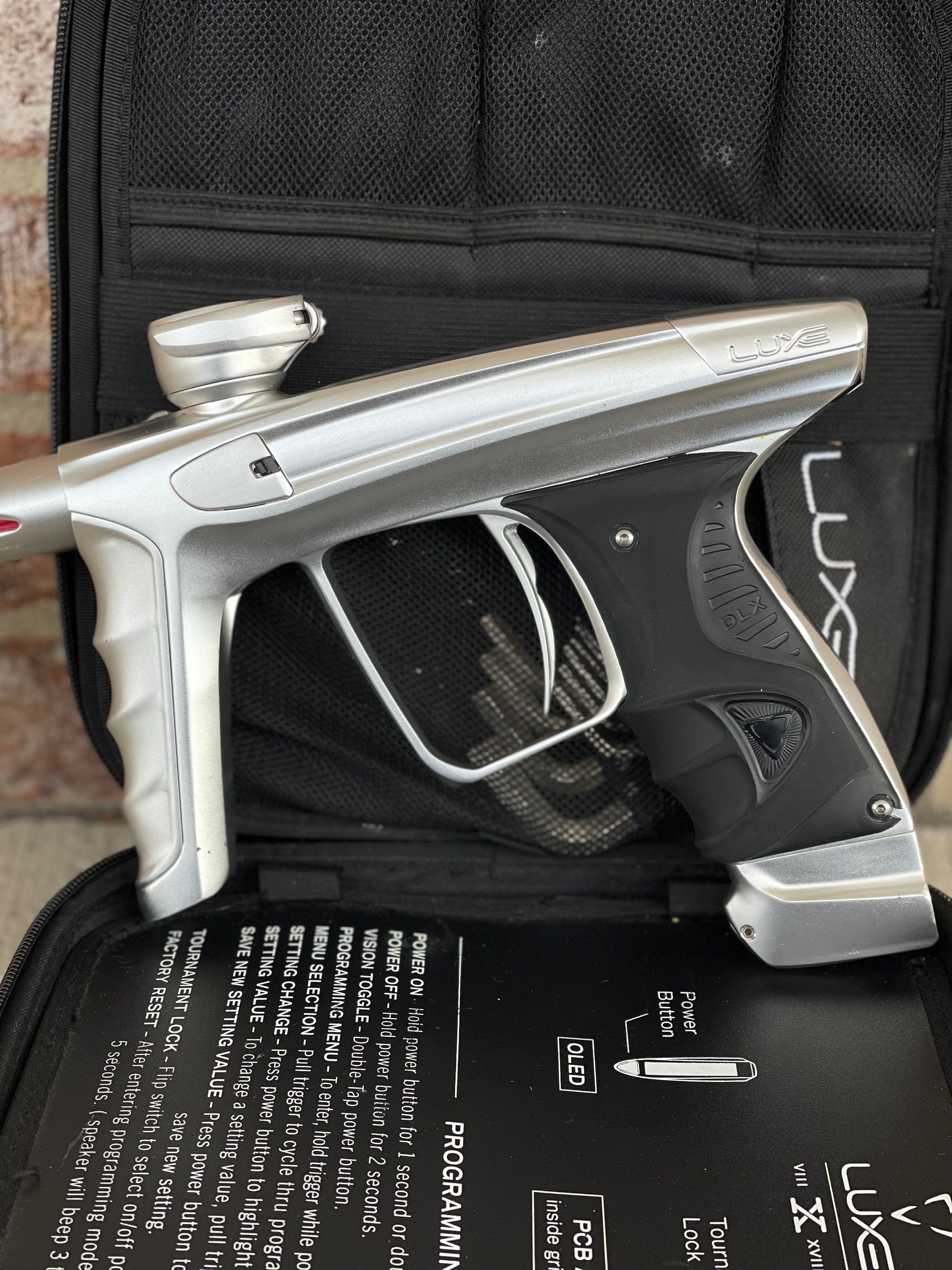 Used DLX Luxe X Paintball Gun - White (Silver)