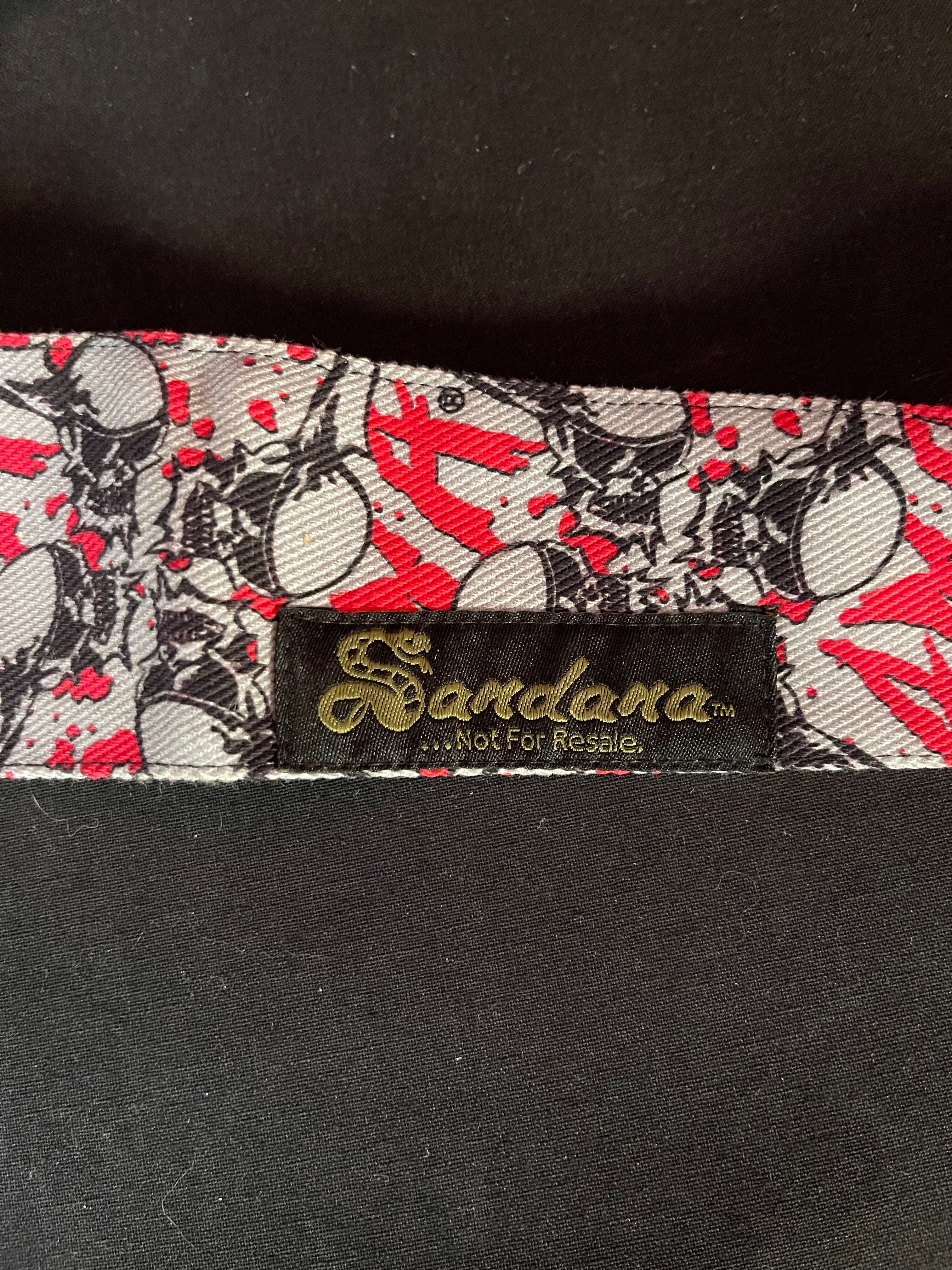 Sandana Paintball headband - LE Grey Skulls w/ Red Accents *1 of 25* (NXL Event Special)