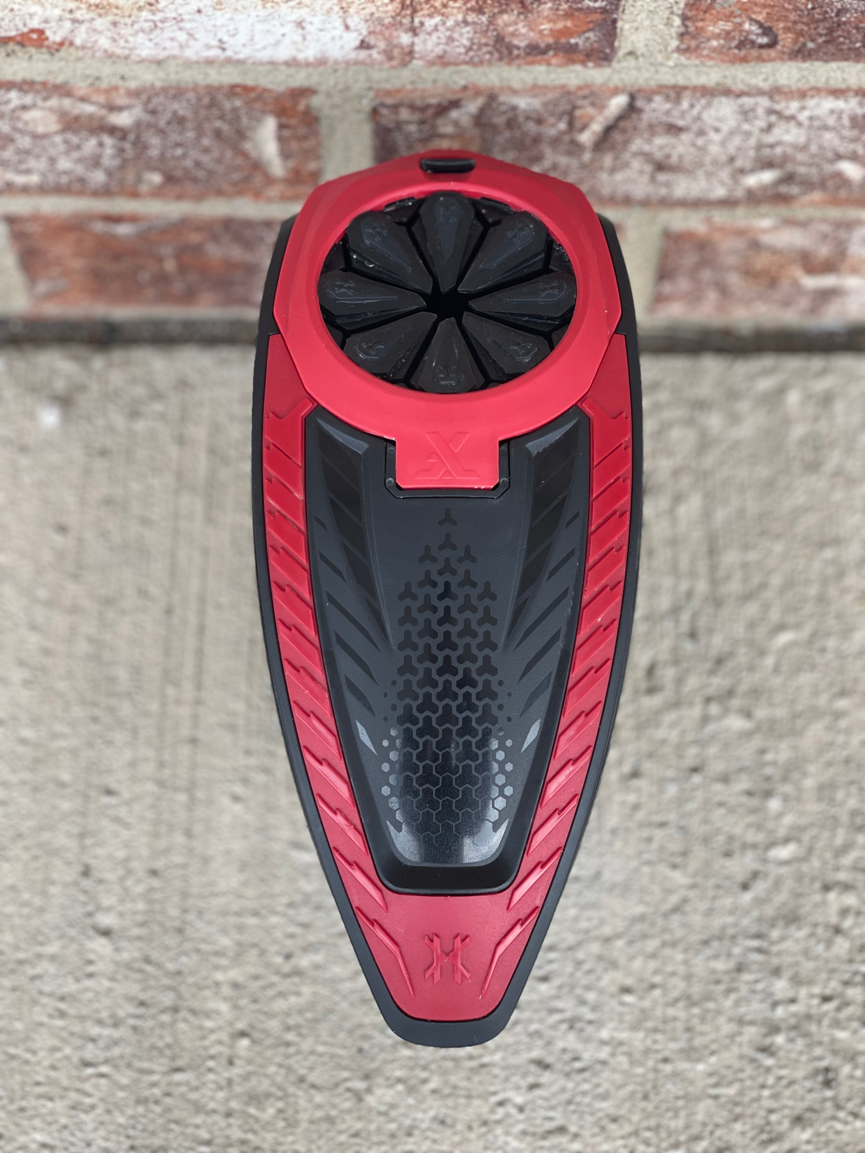 Used HK Army TFX3 Paintball Loader - Black/Red with Rain Lid & Speedfeed