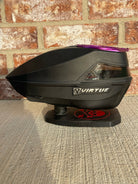 Used Virtue Spire IV 280 Paintball Loader - Black w/ Purple EVO Speed feed