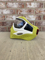 Used V-Force Grill Paintball Mask - SE White on Lime w/Visor