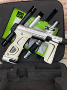 Planet Eclipse Gtek 170R Paintball Gun - Silver/Black w/ FL Barrel, Matching 2-Piece Barrel, and White Grips