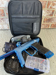 Used DLX Luxe TM40 Paintball Gun - Blue Custom Laser Engraving