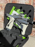 Used Planet Eclipse LV1.6 Paintball Gun - Silver / Dark Grey w/ Infamous Deuce Trigger & White Grip Kit