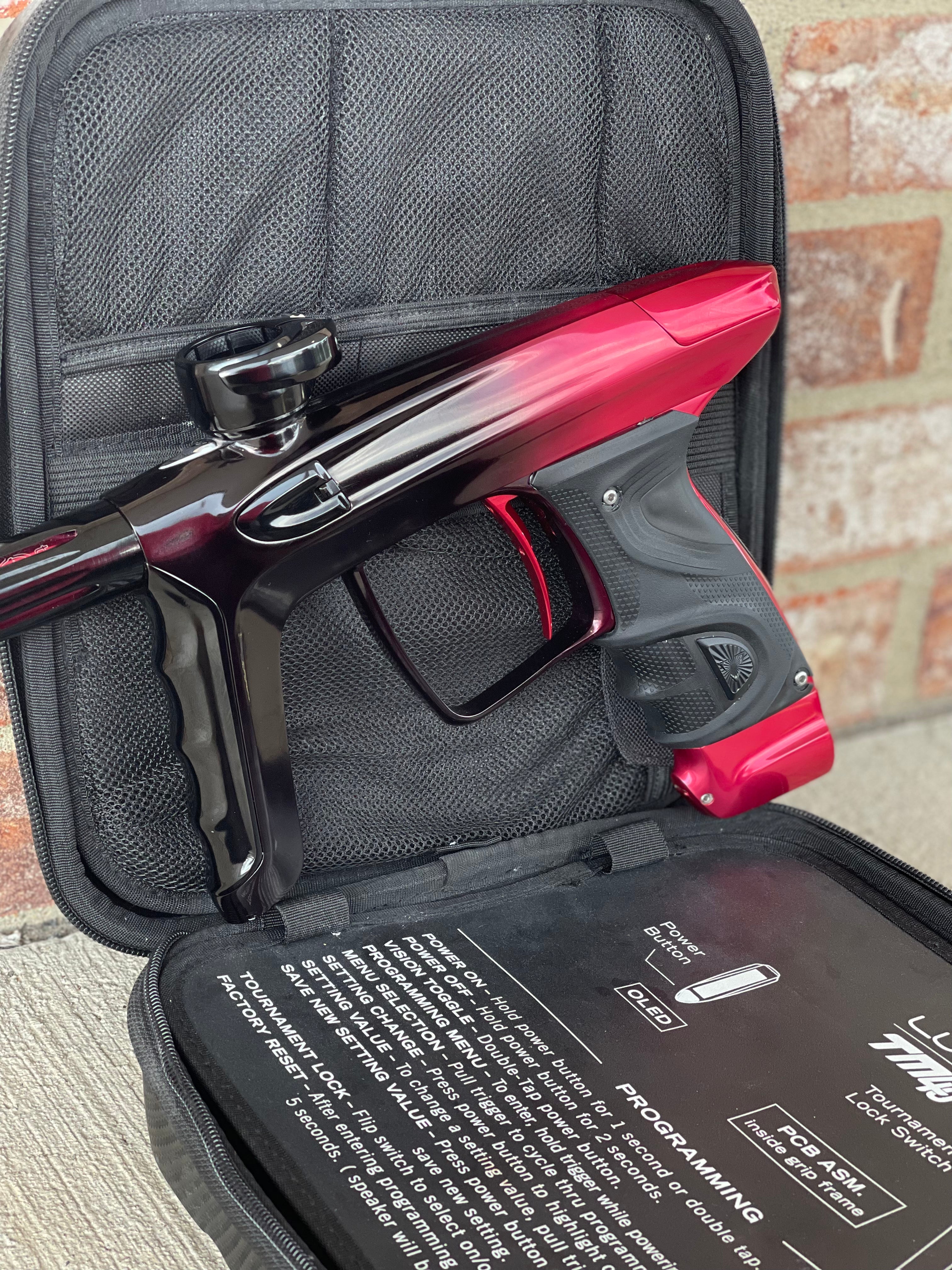 Used DLX Luxe TM40 Paintball Gun - LE Polished Red/Black Fade