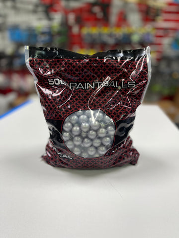 GI Sportz Ironman Paintballs - 2000 Count - Silver Shell - Competition Yellow Fill