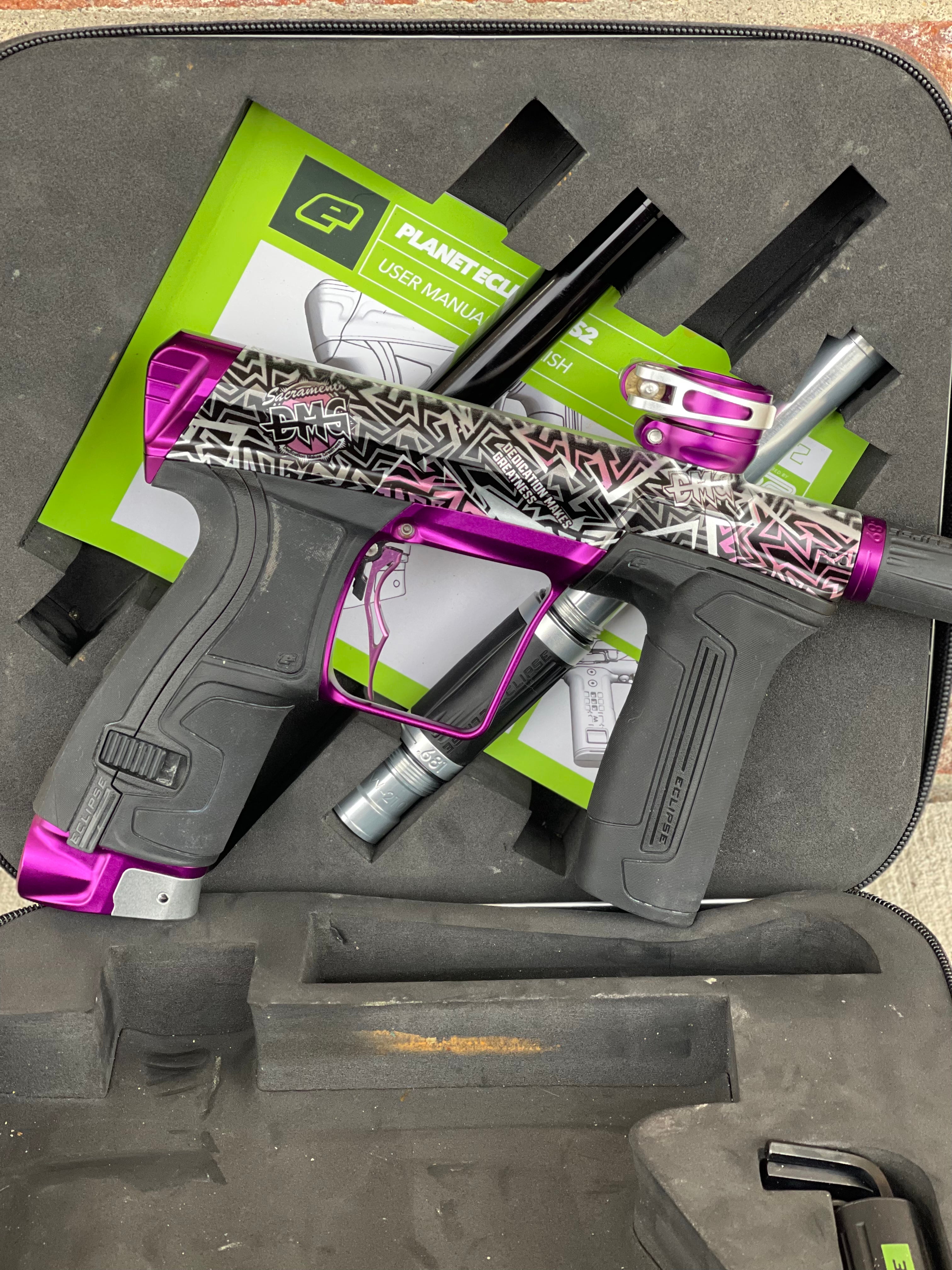 Used Eclipse CS2 Pro Paintball Gun SAC DMG w/ Infamous Deuce