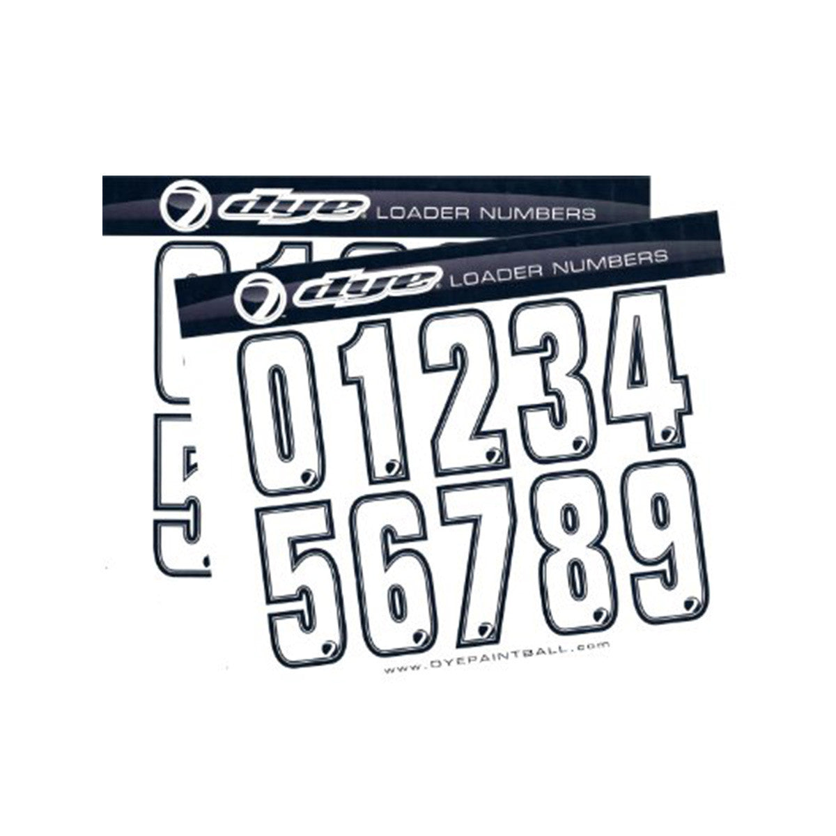 DYE Loader Number Sticker