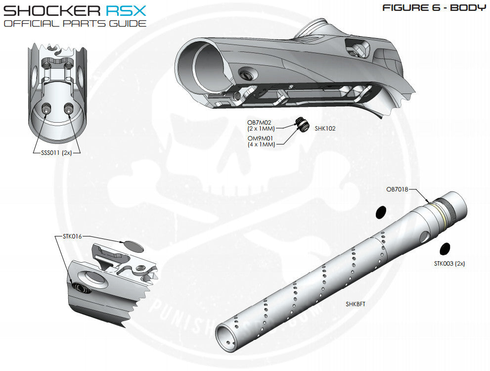 SP Shocker RSX Body Parts List - Pick The Part You Need!