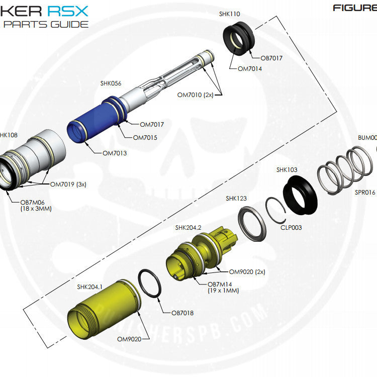 SP Shocker RSX Bolt System Parts List - Pick The Part You Need!
