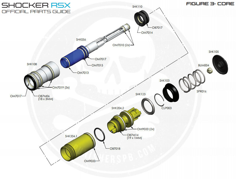 SP Shocker RSX Bolt System Parts List - Pick The Part You Need!