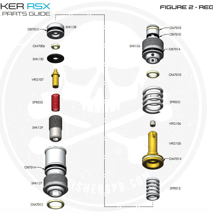 SP Shocker RSX Regulator Parts List - Pick The Part You Need!
