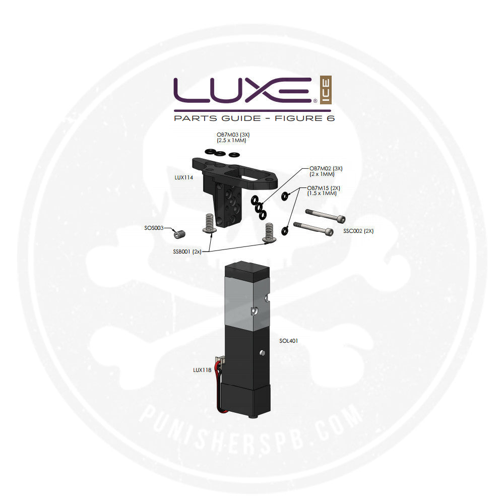 DLX Luxe Ice Solenoid/Manifold System Parts List - Pick The Part You Need!