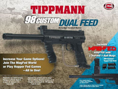 Tippmann 98 Custom PS Dual Feed Mag Fed Hopper Fed Value Pack - Black